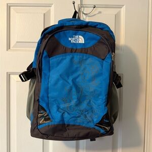 The North Face Men's Backpack in Blue and Black
